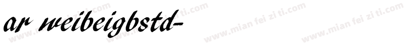 ar weibeigbstd字体转换